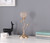 14" Gold Bedside Table Lamp With Clear Novelty Shade