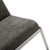 Homeroots Living Room Sleek Dark Gray Faux Leather Adjustable Bar Stool