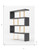 Homeroots Office 67" Four Tier Zig Zag Bookcase, Grey Elm and Gold