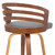 Homeroots Living Room 26" Gray Modern Faux Leather Swivel Bar Stool