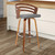 Homeroots Living Room 26" Gray Modern Faux Leather Swivel Bar Stool