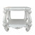 Homeroots Living Room 26" Square Scroll End Table with Shelf, Antiqued White