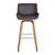 Homeroots Living Room 30" Brown Faux Leather Wooden Base Bar Stool