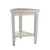 Compact Teak Corner Shower Stool with Shelf in Whitewash Finish - 4512822892139