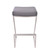Homeroots Living Room 26" Contempo Grey Faux Leather and Stainless Backless Bar Stool