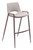 Homeroots Living Room Set of Two Ivory Retro Modern Funk Bar Chairs