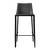 Homeroots Living Room Rich Black Faux Leather Bar Stool, Black