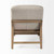 Homeroots Living Room Modern Cream Fabric Chaise Lounge Chair, Solid Wood Frame and Base