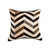 Homeroots Home Decor Stunning Tricolor Chevron Torino Kobe Cowhide Pillow, 18 x 18 x 5 inches, Tricolor