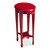Homeroots Living Room 26" Red Oval End Table, Red Finish, Manufactured Wood, With Shelf