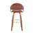 Homeroots Living Room 30" Rich Brown Faux Leather Walnut Wood Bar Stool