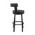 30" Chic Black Faux Leather with Black Finish Swivel Bar Stool - 606114635499