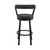 Homeroots Living Room 30" Chic Black Faux Leather Swivel Bar Stool, Black