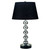 Homeroots Lighting Silver Bauble Table Lamp, Silver Finish, Black Shade
