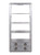 Homeroots Office 71" Silver Aluminum Four Tier Bookcase with Drawers