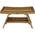 Rectangular Teak Shower Stool or Bench with Shelf in Natural Finish - 4512822891903