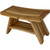 Rectangular Teak Shower Stool or Bench with Shelf in Natural Finish - 4512822891903