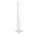 Homeroots Office White Metal Ten Shelf Modern Tower Bookcase