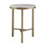 Homeroots Living Room 24" Champagne Genuine Marble Look And Iron Rectangular End Table, Champagne Finish, Rectangular Shape