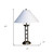 27" Silver Metal Two Light Table Lamp With White Classic Empire Shade