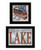 Set Of Two Lake Life is Better 2 Black Framed Print Wall Art