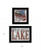 Set Of Two Lake Life is Better 2 Black Framed Print Wall Art
