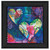 Hearts Black Framed Print Wall Art