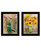 Set Of Two Country Sunflowers And Chives 2 Black Framed Print Wall Art - 606114682516