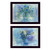 Set Of Two Susies Blue Bouquet 3 Black Framed Print Wall Art