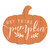 Orange and White Hey There Pumpkin Shaped Wall Art - 606114161578