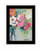 Homeroots Home Decor Bright Abstract Floral Bouquet Black Framed Print Wall Art, Black Frame, 19 Inch Height