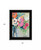 Homeroots Home Decor Bright Abstract Floral Bouquet Black Framed Print Wall Art, Black Frame, 19 Inch Height