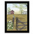 Blue Bird and Morning Glories on the Farm Black Framed Print Wall Art - 606114034230