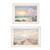 Homeroots Home Decor Set Of Two Sunrise Sunset 2 White Framed Print Wall Art, White, Set of Two