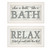 Homeroots Home Decor Set Of Two When in Doubt Take A Bath Relax Framed Print Bathroom Wall Art, White, Set of 2