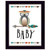 Owl Baby 1 Black Framed Print Wall Art