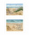 Set Of Two Sand Castle and Footprints 1 White Framed Print Wall Art