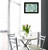 Aqua Leaves 2 Black Framed Print Wall Art