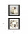 Set Of Two BOHO Pumpkins and Flowers 1 Black Framed Print Wall Art