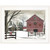 Christmas Barn 1 White Framed Print Wall Art