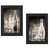 Set Of Two Moody Gray Glassware Still Life 2 Black Framed Print Kitchen Wall Art - 606114681090