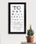 Eye Chart I 4 Black Framed Print Wall Art