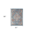 5' X 8' Ivory Blue and Orange Medallion Power Loom Area Rug