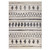 Homeroots Home Decor 5' x 8' Black and Off White Geometric Shag Area Rug