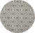 5' Gray Round Moroccan Power Loom Area Rug