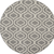 5' Gray Round Moroccan Power Loom Area Rug
