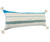 Homeroots Home Decor 14 X 36 Inches Blue and Off-White 100% Cotton Striped Zippered Pillow