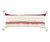 14" X 36" Red And Off-White 100% Cotton Striped Zippered Pillow - 606114697473