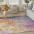 Homeroots Home Decor 8' Blue Square Abstract Power Loom Area Rug
