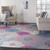 Homeroots Home Decor 9' x 12' with Blue Floral Power Loom Area Rug